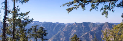 Golden hour over the Shivalik range from Kasauli